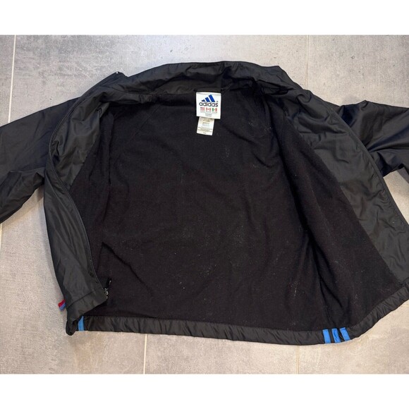Vintage 90s Adidas Black Windbreaker Track Jacket - Women’s Medium - Picture 10 of 12